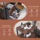 Bedside table set of 2 featuring removable fabric drawers and open shelves, ideal for bedroom or living room.
