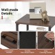 Bedside table set of 2 featuring removable fabric drawers, sturdy metal frame, and convenient handles for easy.