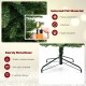8 FT corner artificial Christmas tree with 1137 branch tips and 360 warm white LED lights for festive decoration.