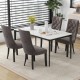 Tufted dining chairs set of 2 in gray with high backrest and padded seat, perfect for dining rooms or elegant spaces.