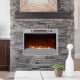 Recessed 23-inch electric fireplace insert with remote control, featuring adjustable flame settings and 1500W heating.