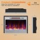 Recessed electric fireplace insert dimensions with 6 ft power cord, designed for easy installation and effective.