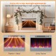 23-inch recessed electric fireplace insert in silver with adjustable flame settings and remote control for cozy warmth.