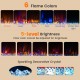 Flame color options including amber, violet, and blue with 5-level brightness for the 23-inch electric fireplace insert.