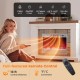 23-inch recessed electric fireplace insert with remote control, featuring 6 flame colors and 1500W heating for cozy.
