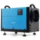 124 pint crawl space dehumidifier in blue with control panel, ideal for basements and garages, featuring adjustable.