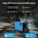 124 Pint Crawl Space Dehumidifier in blue, showcasing control panel and drainage options, ideal for basements and.