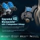 Close-up of the upgraded 4D manipulator with two independent airbags for precise and gentle massage in the black.