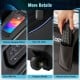 Close-up of the Enjoyment 37-2025 massage recliner's remote control pocket, USB port, and side LED lights for.