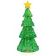 Colorful 6.2 feet collapsible Christmas tree with 200 LED lights and top star, designed for easy outdoor setup and.