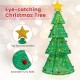 Colorful furry balls and bright LED lights adorn the 6.2 feet collapsible Christmas tree, perfect for festive decor.