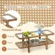 2-tier coffee table with a tempered glass top, sturdy acacia wood frame, and superior PE rattan for versatile storage.
