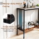 36-inch console table with a sintered stone tabletop and heavy-duty metal frame, perfect for living room or entryway.