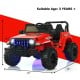 Red 12V kids ride-on Jeep with remote control, featuring adjustable speeds and non-slip wheels for outdoor fun.