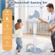 Kids basketball hoop set in blue with electronic scoreboard, adjustable height, and durable construction for indoor and.