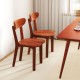 Solid wood dining chair set of 2 in espresso with curved backrest, ideal for kitchen or dining room use.