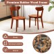 Set of 2 solid wood dining chairs with curved backrest, sturdy rubber wood frame in espresso, ideal for dining or study.