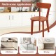 Solid wood dining chair with curved backrest in espresso finish, ideal for kitchen, restaurant, or study use.
