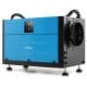 155 pint crawl space dehumidifier in blue with control panel, adjustable feet, and built-in handles for easy transport.