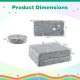 Modular kids play couch set in gray with glow-in-the-dark stars, featuring dimensions for versatile use as a couch or.