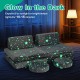 Modular kids play couch set in gray with glow-in-the-dark stars, perfect for versatile play and relaxation.