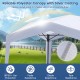 Pop up canopy tent with white polyester fabric, offering UPF50+ sun protection and fade resistance, ideal for outdoor.