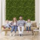 Artificial hedge eucalyptus panel, 20"x20", maintenance-free, perfect for indoor or outdoor privacy screens.