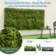 Artificial hedge eucalyptus panel set, 12 pieces, 20"x20", 3" thick, vibrant green, ideal for privacy screens and.