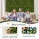Artificial hedge eucalyptus panels, 20"x20", maintenance-free, ideal for creating privacy screens or green wall.