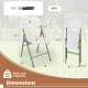 Folding stackable chair with metal frame, ergonomic backrest, and carrying handle; ideal for outdoor events and easy.
