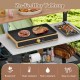 Rolling bar cart featuring a rust-resistant Zn-Fe alloy tabletop, perfect for grilling and outdoor kitchen use.