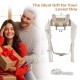 Neck shoulder massager in beige with adjustable straps and heat levels for pain relief, ideal for home or travel use.