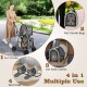 Close-up view of the soft cushions inside the 4-in-1 double pet stroller, providing comfort for small and medium pets.