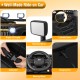 Close-up of the steering wheel and charging port of the 12V kids ride-on truck car with safety features and music.