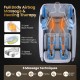 Gray 4D full body zero gravity massage recliner with airbags, foot rollers, and heating therapy for ultimate relaxation.