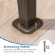 Anchoring plates with pre-drilled holes and screws for easy mounting of the 10 x 12 feet hardtop gazebo.