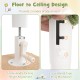 Adjustable floor-to-ceiling cat tree with 86-99.5 inch height, featuring a crank handle and cozy cat condo for secure.