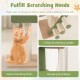 Cat tree featuring a 3-step scratching ladder, sisal scratching posts, and adjustable height for playful feline fun.