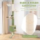 Floor to ceiling cat tree with adjustable height, cozy condo, and robust supporting posts for safe feline fun.