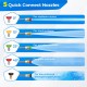Five quick connect nozzles for the 2300 PSI electric pressure washer, designed for various cleaning surfaces and.