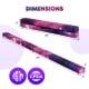 Folding balance beam in pink with solid wood base, featuring anti-slip bottom, ideal for home training or gymnastic.