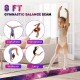 8 ft folding balance beam with solid wood base and anti-slip bottom, ideal for home training or gymnastic clubs.