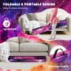 Folding balance beam with solid wood base, anti-slip bottom, and carrying handles, ideal for home training or gymnastic.