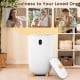 40L white towel warmer with LCD display, dual temperature settings, and sleek design for cozy warmth at home.