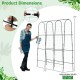 U-shaped tall garden arched trellis, 71 x 71 inches, made of PE-coated metal for climbing plants, with secure anchoring.