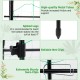 U-shaped tall garden trellis with spiked legs and sturdy clips, ideal for climbing plants and enhancing growth.