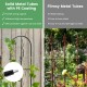 Outdoor garden rose arch trellis made of PE-coated metal tubes, 58 x 73 inches, designed for climbing plants and.