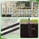 Outdoor garden rose arch trellis with spiked legs for stability, made of rustproof PE-coated metal, supports climbing.