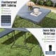 6 ft portable folding table with weatherproof HDPE tabletop and heavy-duty metal legs, ideal for picnics and camping.