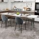 Portable 8 ft folding table with white HDPE tabletop, supported by sturdy metal legs, ideal for indoor and outdoor use.